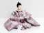 淡紫桜模様正絹衣装雛人形