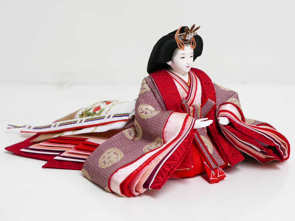横山一彦作 龍村美術織物糸屋輪宝手衣装雛人形