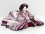 淡紫桜模様正絹衣装雛人形