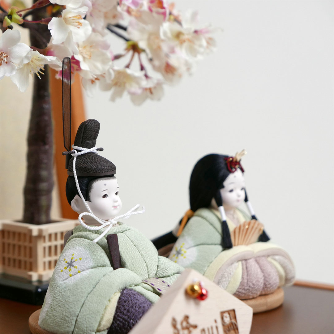 カモミール染衣装木目込み人形桜木松竹梅収納飾り